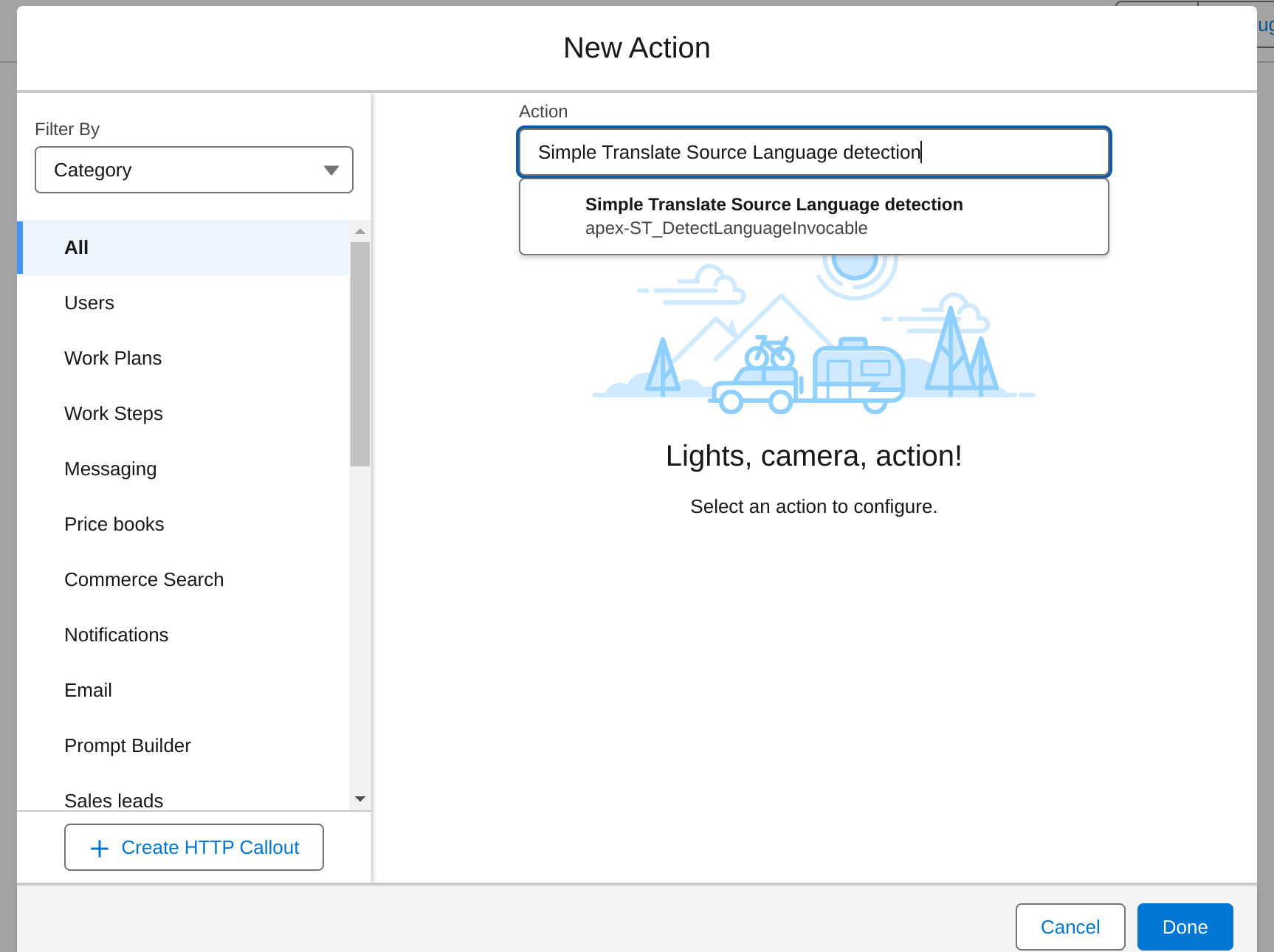 The picture shows us the flow-based language detection panel.