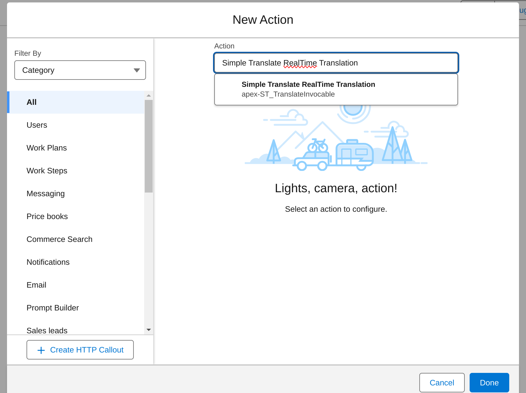 The picture shows us the flow-based translation panel.