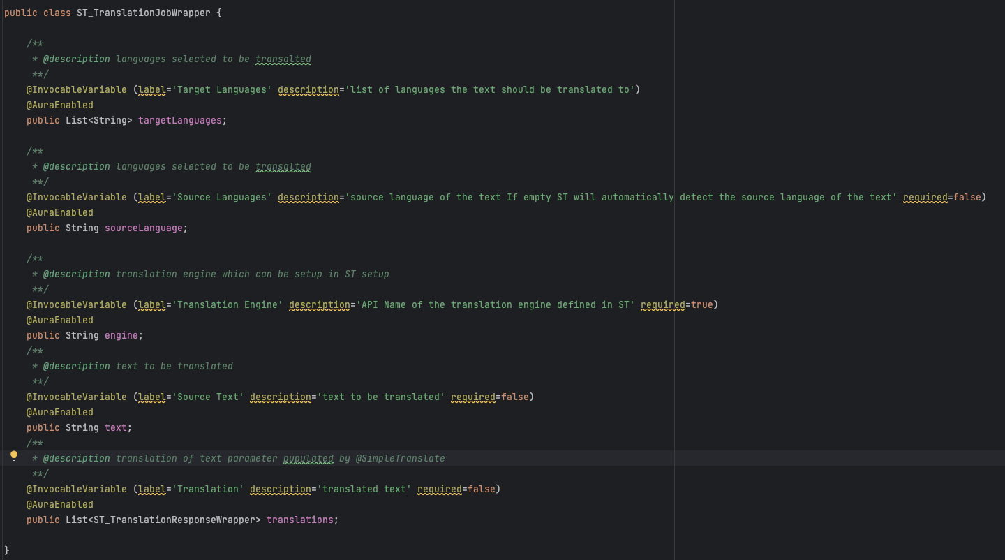 The picture shows us the Simple Translate Wrapper class.
